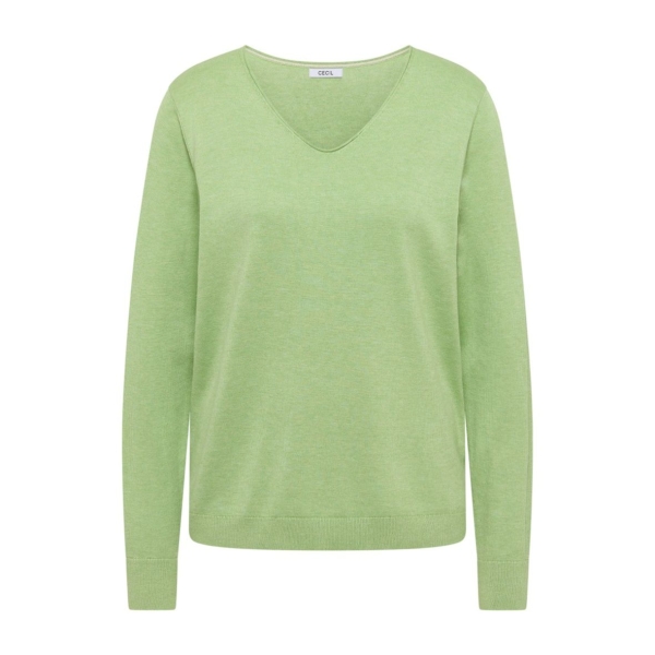 Cecil Damen Pullover Basic mit Rippbündchen