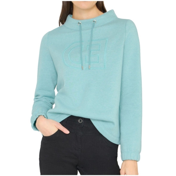 Cecil Damen Sweatshirt Embroidery Artwork Funnelneck