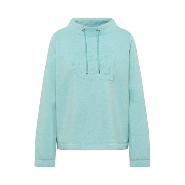 Cecil Damen Sweatshirt Embroidery Artwork Funnelneck