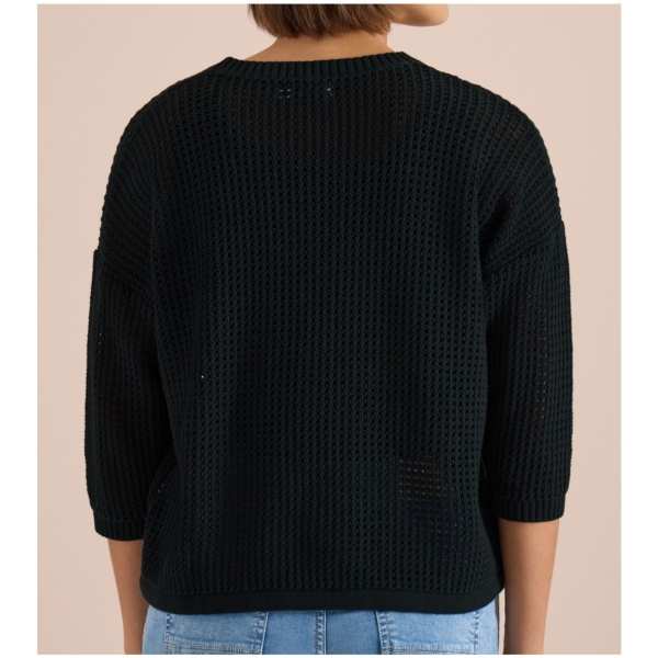 Cecil Damen kurzarm Strickpullover im Crochet-Look