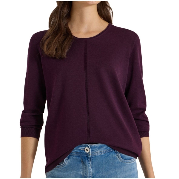 Cecil Damen Pullover Basic mit Rundhals