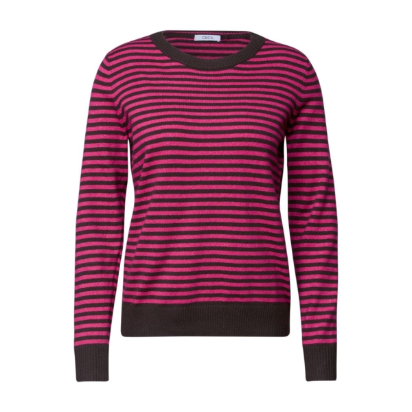 Cecil Damen Pullover mit Rundhals Strickpullover