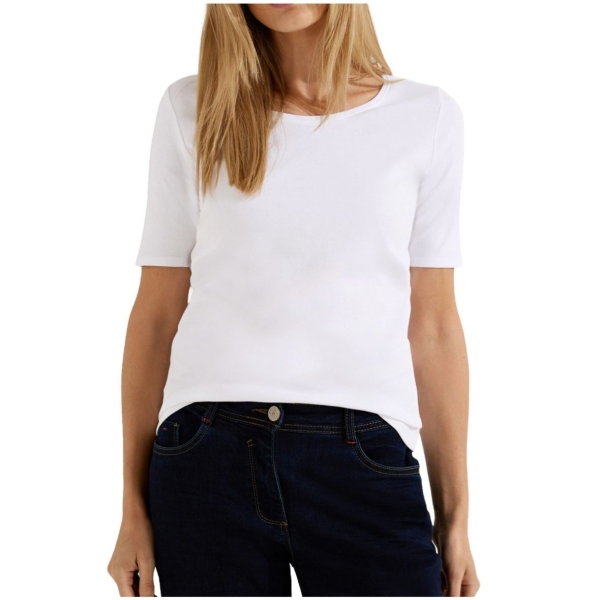 Cecil Damen T-Shirt Basic Unifarbe