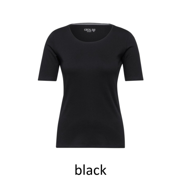 Cecil Damen T-Shirt Basic Unifarbe