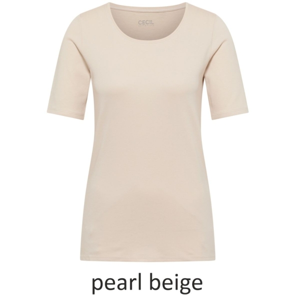 Cecil Damen T-Shirt Basic Unifarbe