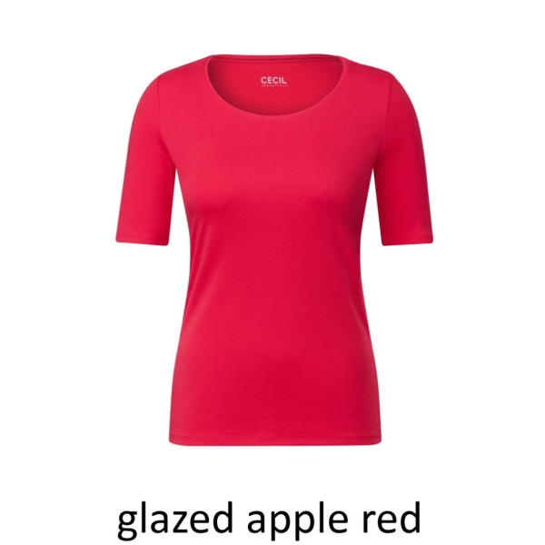 Cecil Damen T-Shirt Basic Unifarbe