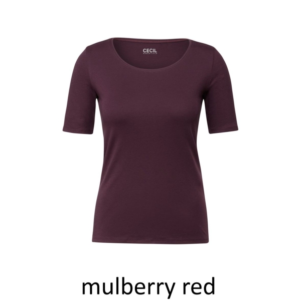 Cecil Damen T-Shirt Basic Unifarbe