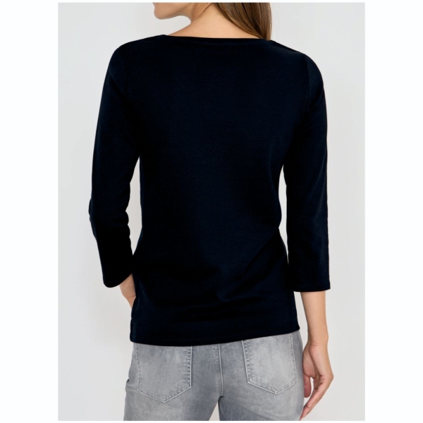 Cecil Damen 3/4 Arm Shirt Basic U-Boot-Ausschnitt