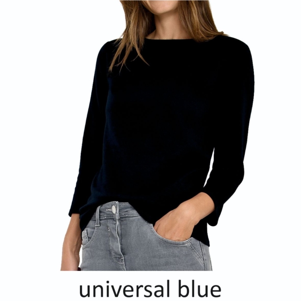 Cecil Damen 3/4 Arm Shirt Basic U-Boot-Ausschnitt