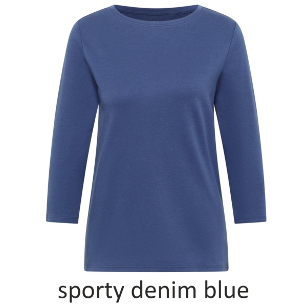 Cecil Damen 3/4 Arm Shirt Basic U-Boot-Ausschnitt