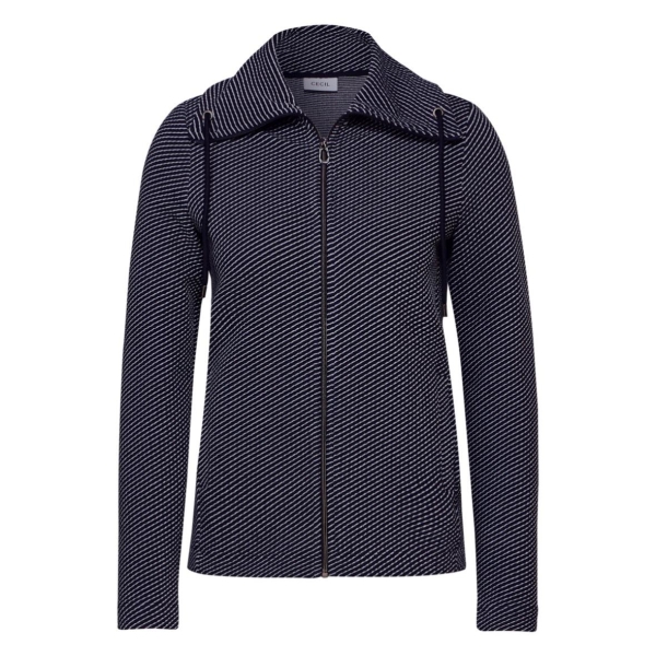 Cecil Damen Sweatjacke Two-Tone Ottoman