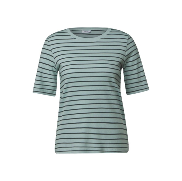 Cecil Damen T-Shirt gestreift Rippstruktur