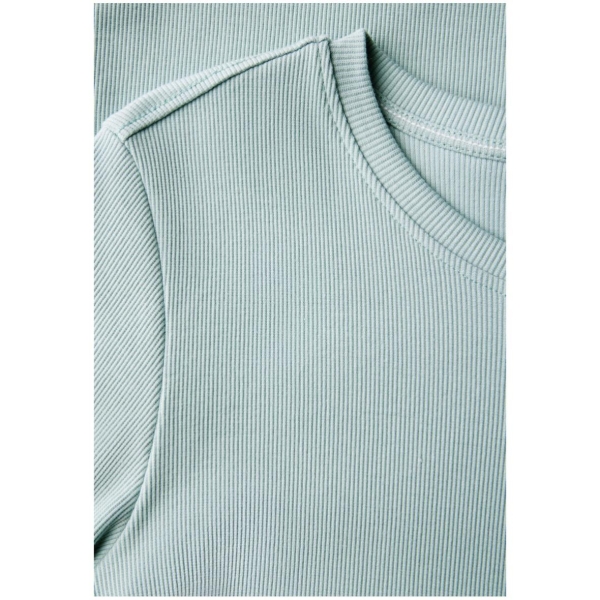 Cecil Damen T-Shirt uni Rippstruktur