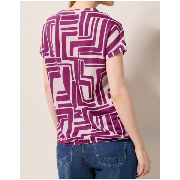 Cecil Damen T-Shirt Print mit Knopfdetail