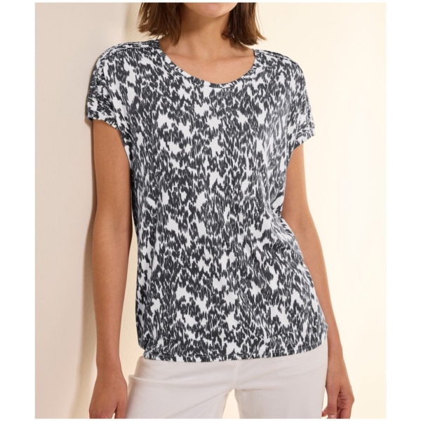 Cecil Damen T-Shirt Minimal Print