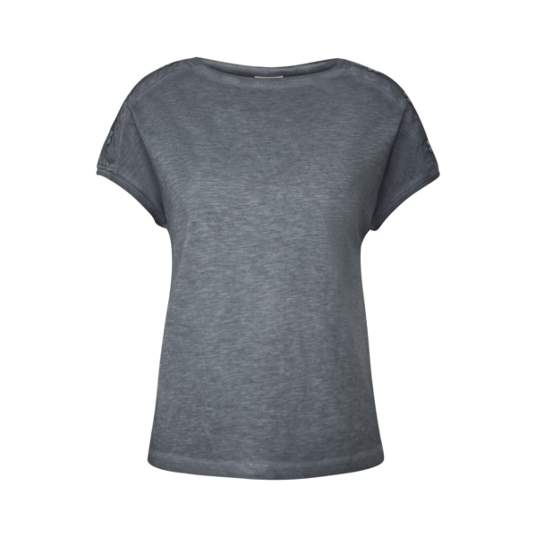 Cecil Damen T-Shirt mit Knopfdetail