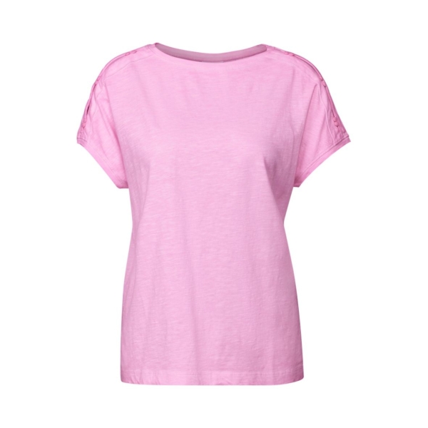 Cecil Damen T-Shirt mit Knopfdetail