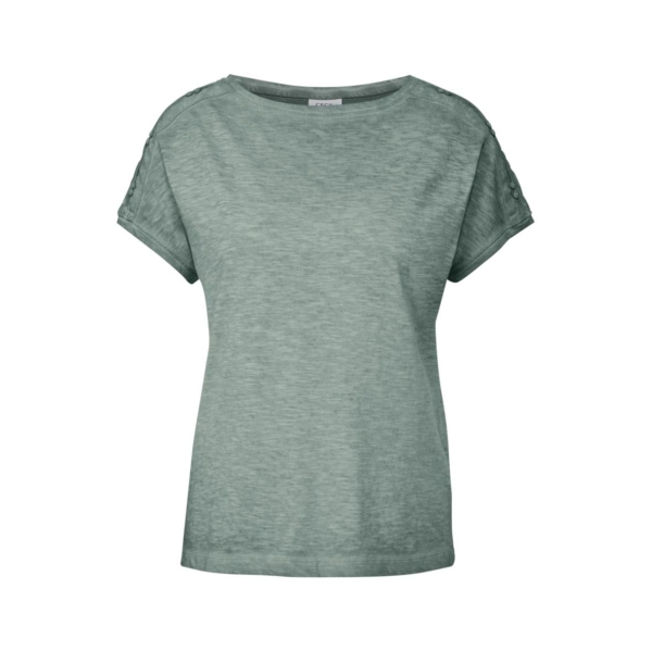 Cecil Damen T-Shirt mit Knopfdetail