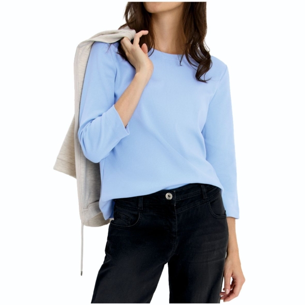 Cecil Damen 3/4 Arm Shirt Rippstruktur
