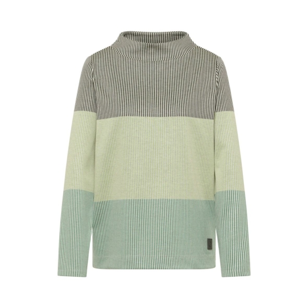 Cecil Damen langarm Jacquard Shirt Colorblock