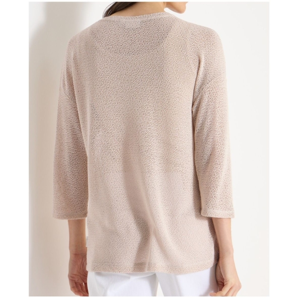 Cecil Damen 3/4-Arm Shirt Leinen-Optik