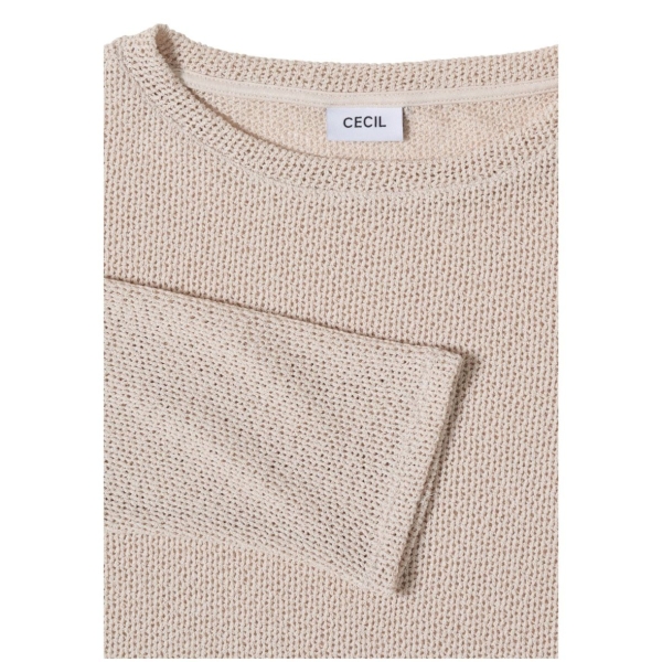 Cecil Damen 3/4-Arm Shirt Leinen-Optik