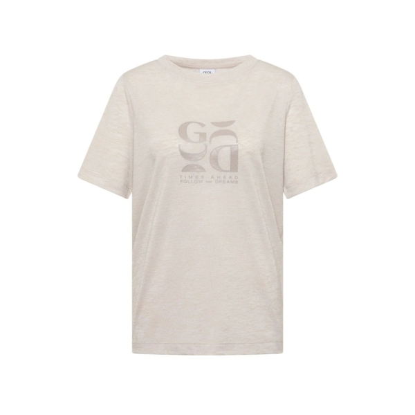 Cecil Damen T-Shirt in Leinen-Optik mit Print