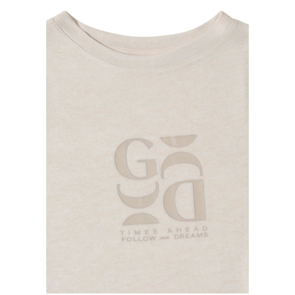 Cecil Damen T-Shirt in Leinen-Optik mit Print