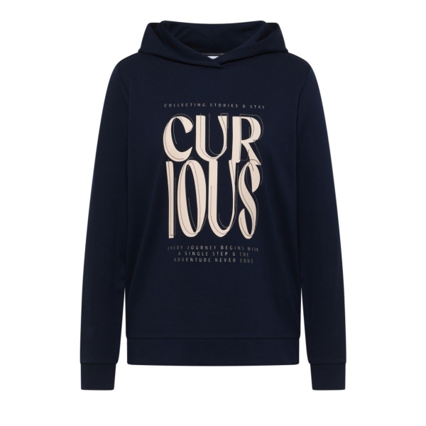 Cecil Damen Hoodie Shirt mit Wording-Print