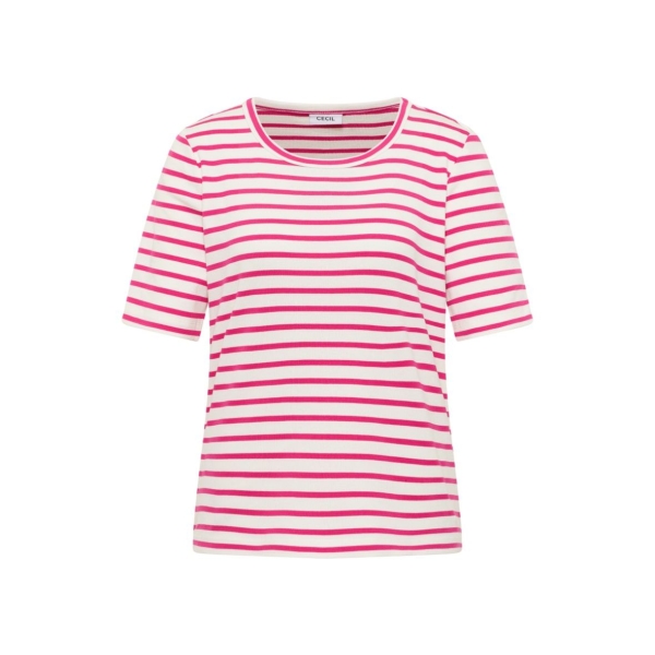 Cecil Damen kurzarm T-Shirt in Rippstruktur