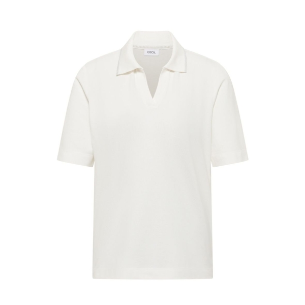 Cecil Damen kurzarm Poloshirt aus Piqué Ware
