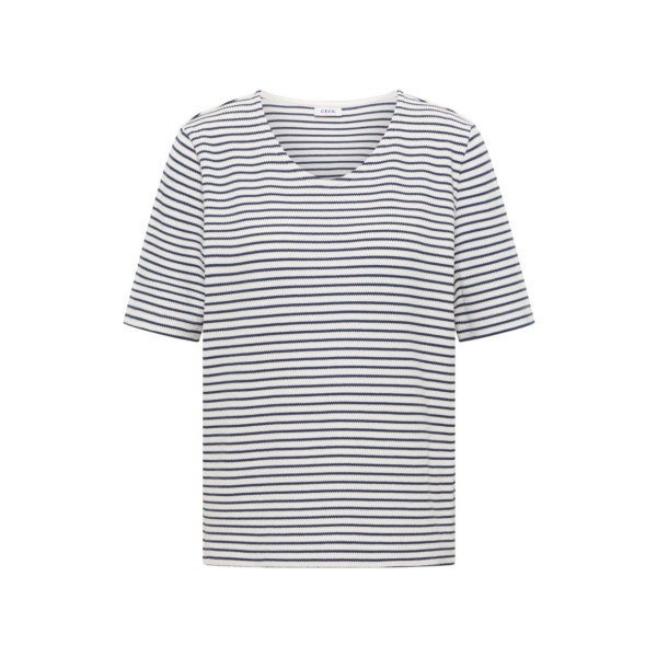 Cecil Damen kurzarm T-Shirt in Waffelstruktur