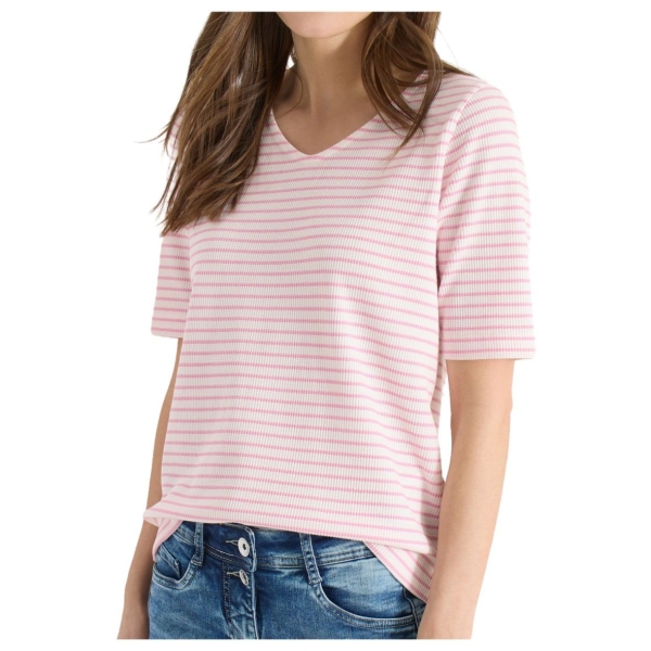 Cecil Damen kurzarm T-Shirt in Waffelstruktur