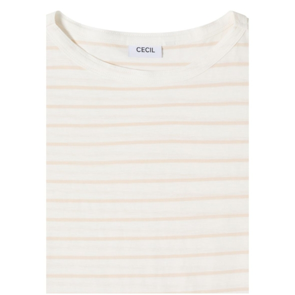 Cecil Damen kurzarm T-Shirt mit Boatneck und Streifen