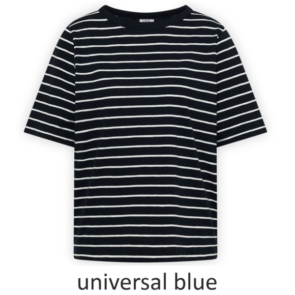 Cecil Damen kurzarm T-Shirt mit Boatneck und Streifen