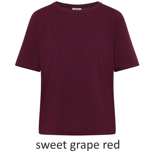 Cecil Damen kurzarm T-Shirt Uni