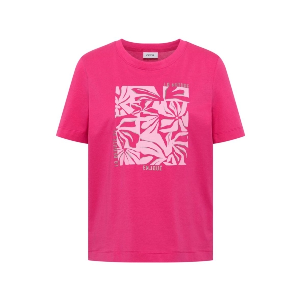 Cecil Damen kurzarm T-Shirt mit Frontprint