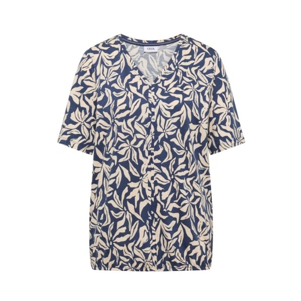 Cecil Damen kurzarm T-Shirt mit floralem Print