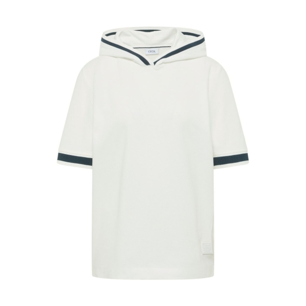 Cecil Damen kurzarm Shirt mit Rippdetails