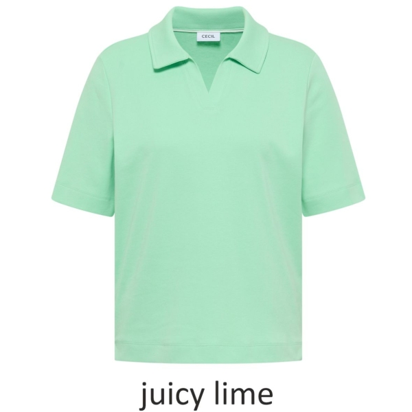 Cecil Damen kurzarm Poloshirt sportiv