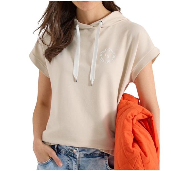 Cecil Damen kurzarm Sweatshirt mit Kapuze
