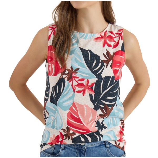 Cecil Damen Top mit Blätterprint
