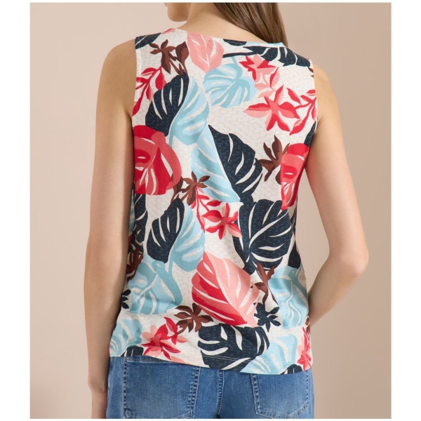 Cecil Damen Top mit Blätterprint