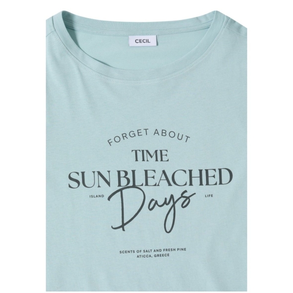 Cecil Damen T-Shirt Wording Artwork mit Boat Neck