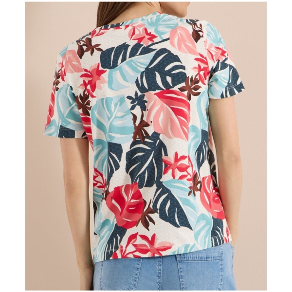 Cecil Damen T-Shirt mit Blätterprint