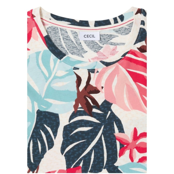 Cecil Damen T-Shirt mit Blätterprint