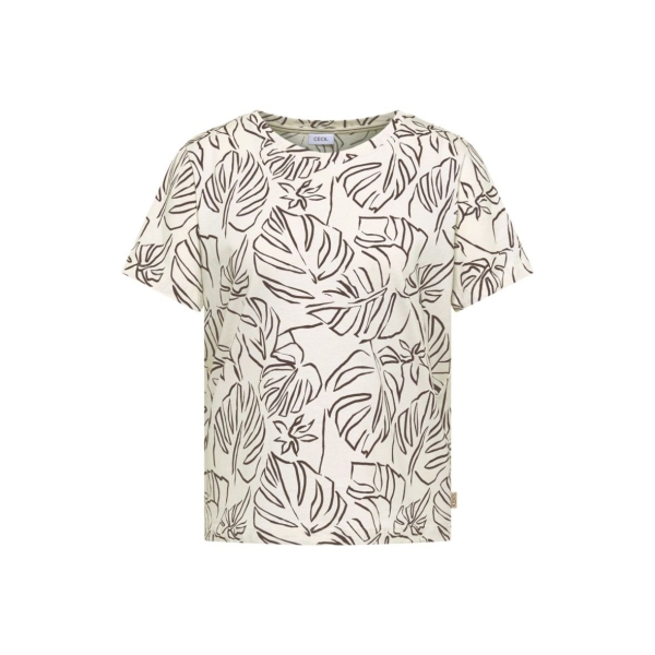 Cecil Damen T-Shirt mit Blätterprint