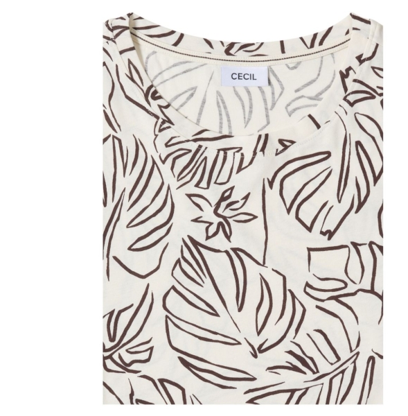 Cecil Damen T-Shirt mit Blätterprint