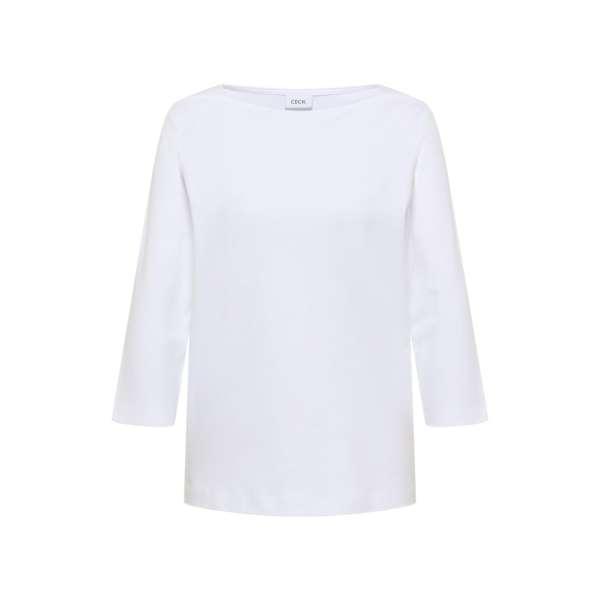 Cecil Damen 3/4 Arm Jerseyshirt Basic U-Boot-Ausschnitt