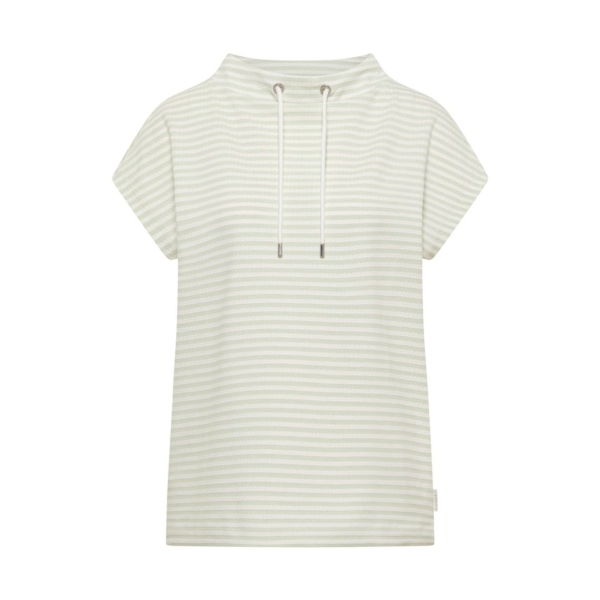 Cecil Damen kurzarm T-Shirt mit Funnel Neck und Streifen
